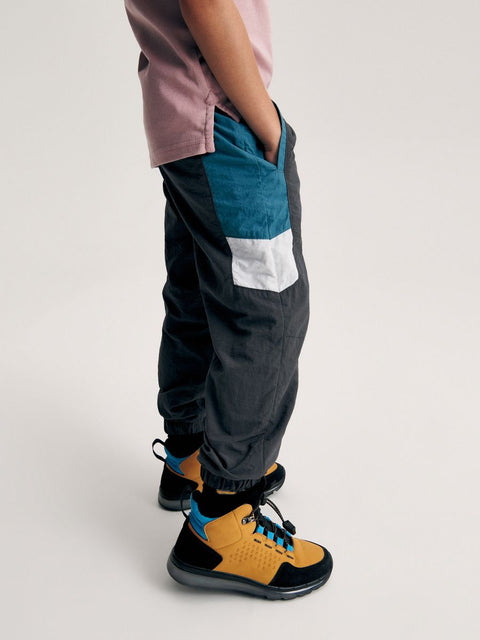 Reserved Boy's Dark Gray & Blue Nylon Jogger | Reserved In Lebanon