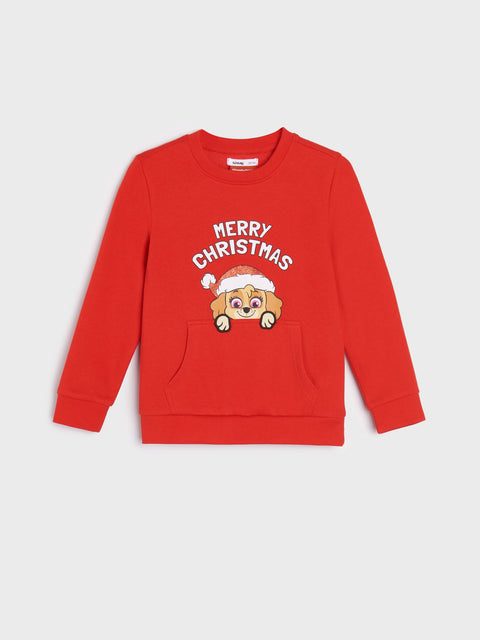 Sinsay Girl's Red PAW Patrol Christmas Sweatshirt | Sinsay In Lebanon