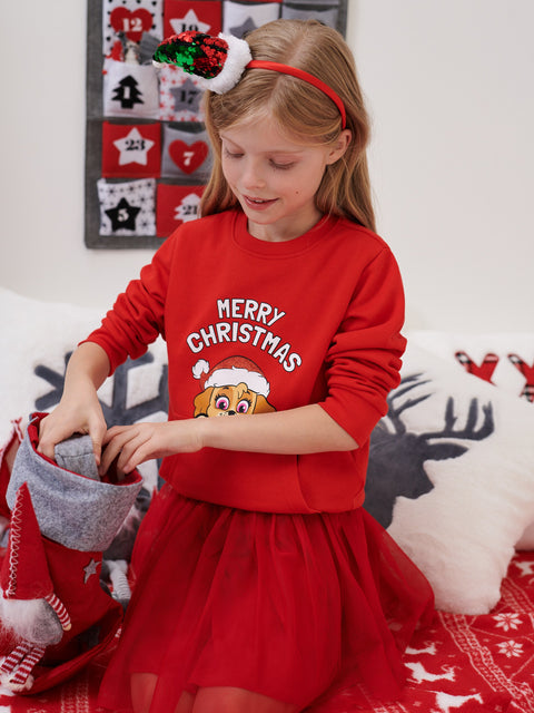 Sinsay Girl's Red PAW Patrol Christmas Sweatshirt | Sinsay In Lebanon