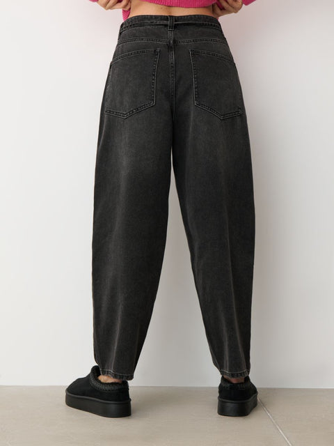 Sinsay Women's Washed Black Baggy Jeans | Sinsay In Lebanon