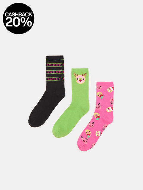 Sinsay Girl's Multicolor 3 Pack Socks | Sinsay In Lebanon