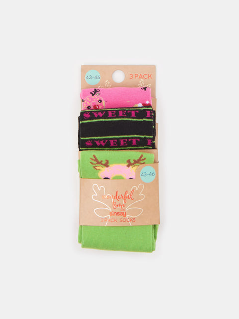 Sinsay Girl's Multicolor 3 Pack Socks | Sinsay In Lebanon