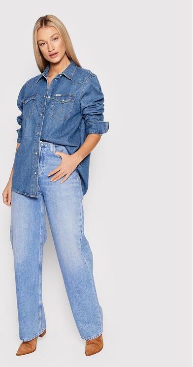 Wrangler Women's Mid Indigo Heritage Denim Shirt | Wrangler In Lebanon