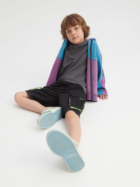 Reserved Boy's Black Cotton Cargo Shorts|Reserved In Lebanon