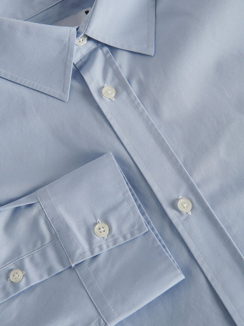 Reserved Men's Light Blue Oversized Cotton Shirt | Reserved In Lebanon