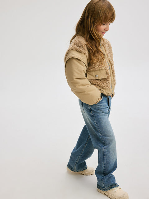 Reserved Girl's Beige Jacket With Detachable Sleeves | Reserved In Lebanon