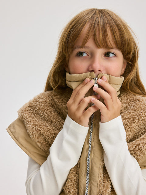 Reserved Girl's Beige Jacket With Detachable Sleeves | Reserved In Lebanon