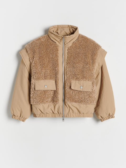 Reserved Girl's Beige Jacket With Detachable Sleeves | Reserved In Lebanon