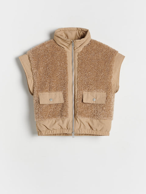 Reserved Girl's Beige Jacket With Detachable Sleeves | Reserved In Lebanon