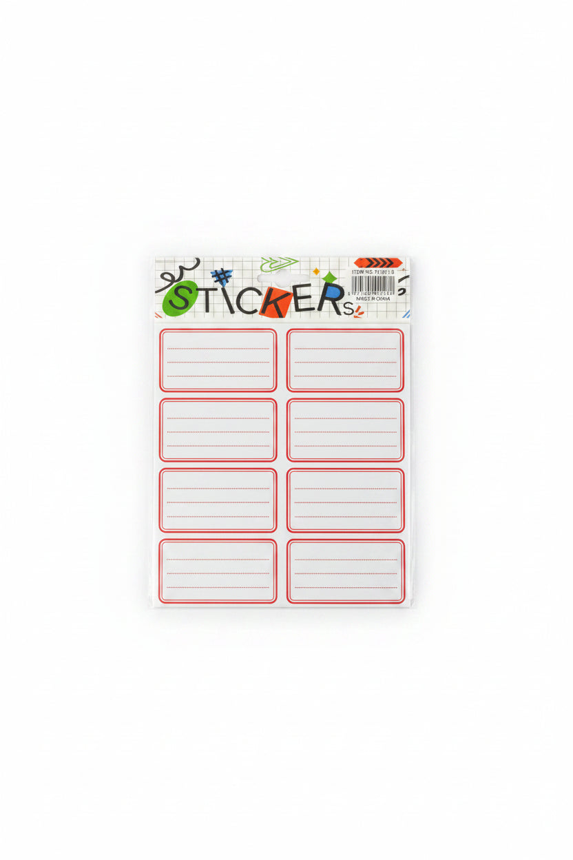 Self-Adhesive School Labels stickers (LN050) red