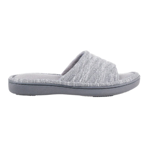 Isotoner Signature Women’s Ash Grey Heathered Velour Slide Slippers | Isotoner Signature in Lebanon