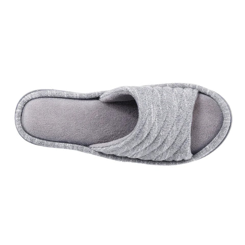 Isotoner Signature Women’s Ash Grey Heathered Velour Slide Slippers | Isotoner Signature in Lebanon