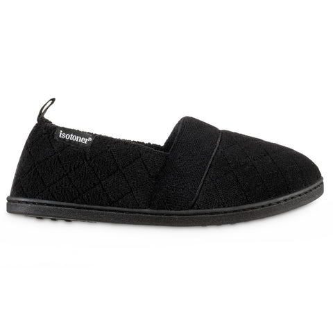 Isotoner Signature Women's Black Quilted Microterry Slippers | Isotoner Signature in Lebanon