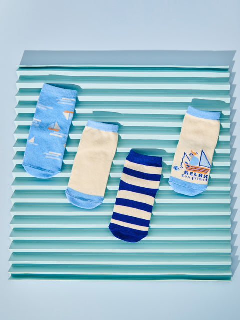 Sinsay Baby Boy's  Multi Blue 4 pack Socks| Sinsay in Lebanon