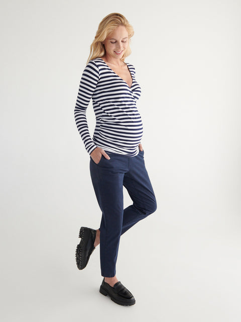 Reserved Women's Navy Blue Maternity Chino Pants | Reserved In Lebanon