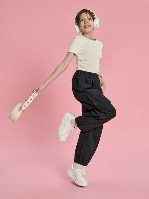 Sinsay Girl's Black Adjustable Cuffed Pants | Sinsay In Lebanon