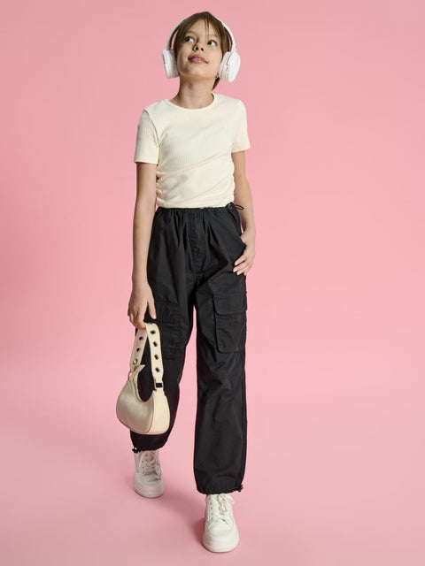 Sinsay Girl's Black Adjustable Cuffed Pants | Sinsay In Lebanon