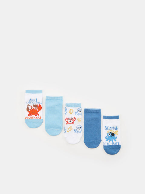 Sinsay Baby Boy's  Multi Blue 5 pack Socks| Sinsay in Lebanon