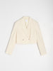 Sinsay Women's Cream Double-Breasted Cropped Jacket | Sinsay in Lebanon