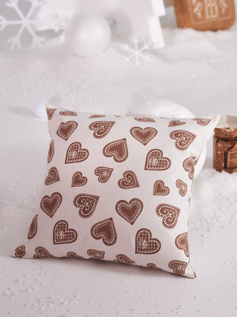Sinsay Beige Heart Printed Decorative Pillowcase | Sinsay In Lebanon