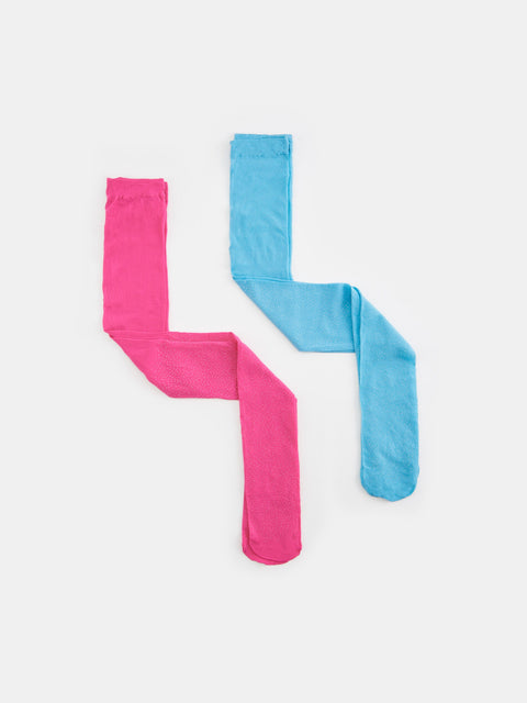 Sinsay Girl's Fuchsia/Blue Pack of 2 pairs of Tights | Sinsay in Lebanon