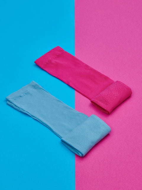 Sinsay Girl's Fuchsia/Blue Pack of 2 pairs of Tights | Sinsay in Lebanon