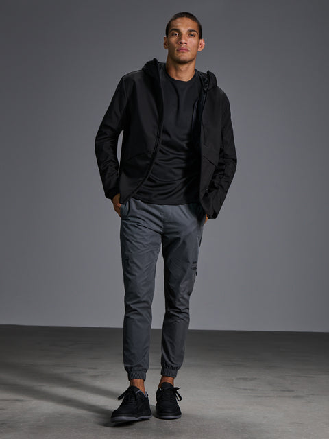Sinsay Men's Black Hooded Transition Jacket|Sinsay In Lebanon