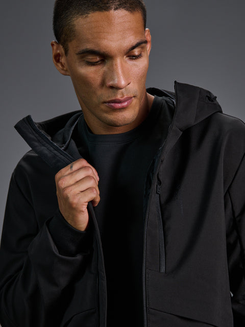 Sinsay Men's Black Hooded Transition Jacket|Sinsay In Lebanon