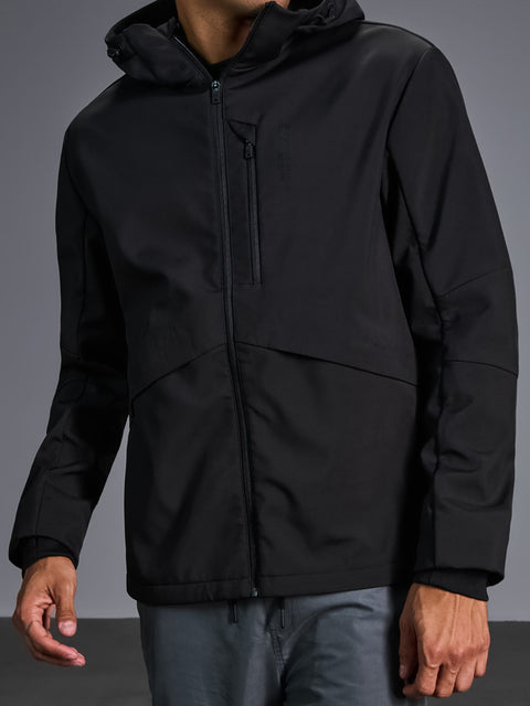 Sinsay Men's Black Hooded Transition Jacket|Sinsay In Lebanon