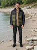 Sinsay Men's Black & Olive Green Puffer Jacket | Sinsay In Lebanon