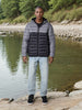 Sinsay Men's Black & Grey Puffer Jacket | Sinsay In Lebanon