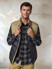 Sinsay Men's Black & Khaki Puffer Down Vest | Sinsay In Lebanon