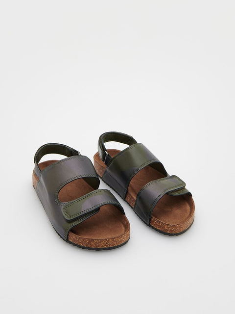 Reserved Boy's Olive Green Camo Printed Sandal |Reserved In Lebanon