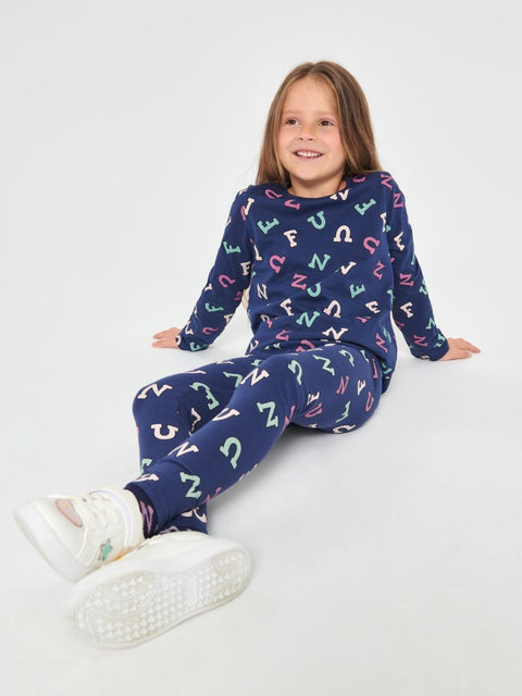 Sinsay Girl's Navy Leggings ANFK857