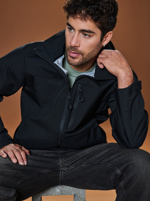 Sinsay Men's Black Regular Fit Hooded Jacket|Sinsay In Lebanon
