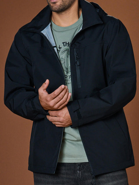 Sinsay Men's Black Regular Fit Hooded Jacket|Sinsay In Lebanon