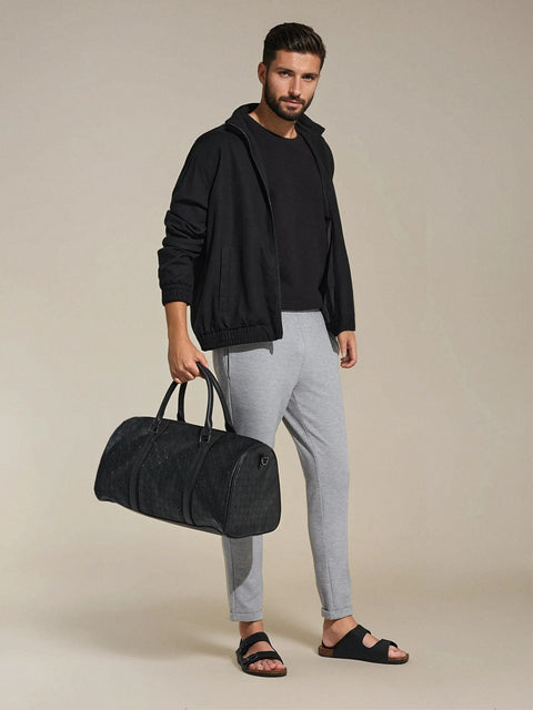 Sinsay Men's Black Zip-Up Regular-Fit Jacket | Sinsay In Lebanon