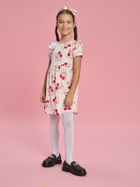 Sinsay Baby Girl's Off White & Fuchsia Cherry Printed Dress | Sinsay In Lebanon
