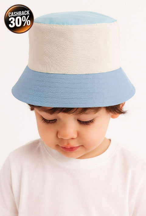 Reserved Baby Boy's Blue & White Bucket Hat |Reserved In Lebanon