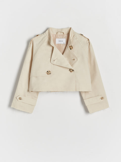 Reserved Girl's Beige Short Trench Coat | Reserved In Lebanon
