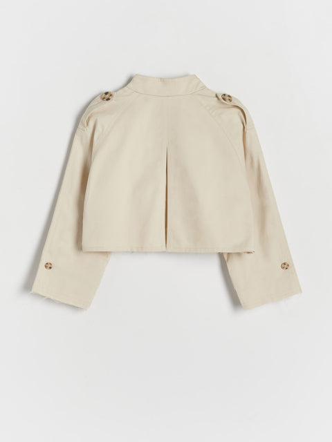 Reserved Girl's Beige Short Trench Coat | Reserved In Lebanon