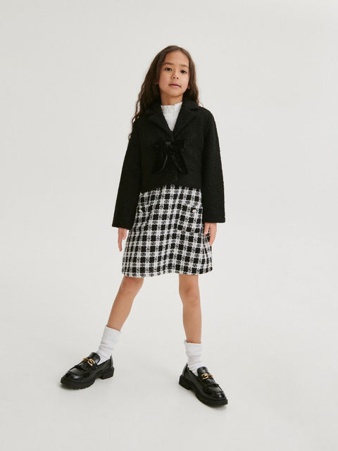 Reserved Girl's Black Faux Lambskin Jacket |Reserved In Lebanon