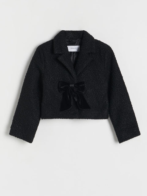 Reserved Girl's Black Faux Lambskin Jacket |Reserved In Lebanon
