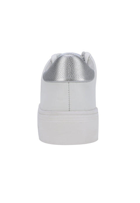 Joop Women's White & Silver Decoro Unico New Daphnel Sneakers | Joop In Lebanon