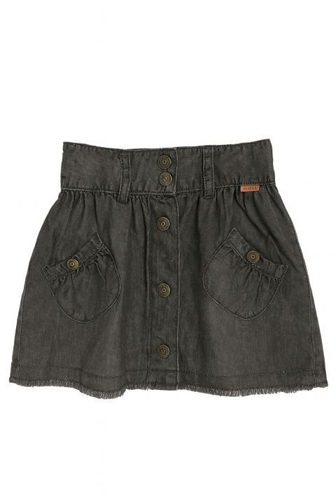 Boboli Girl's Washed Black Denim Skirt | Boboli in Lebanon