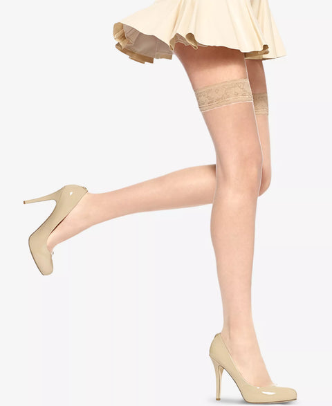 Hue Women's Beige Lace Thigh High Pantyhose|Hue In Lebanon