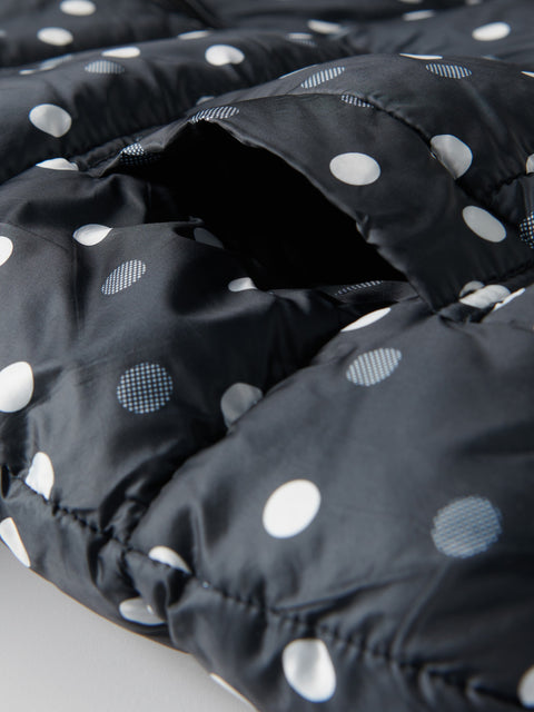 Reserved Girl's Black Polka Dot Quilted Jacket | Reserved In Lebanon