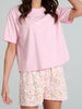 Sinsay Women's Pink Floral Two-Piece Pajama Set | Sinsay In Lebanon