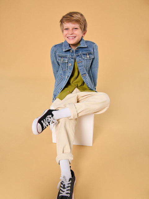 Sinsay Boy's Blue Denim Regular Fit Jacket |Sinsay In Lebanon