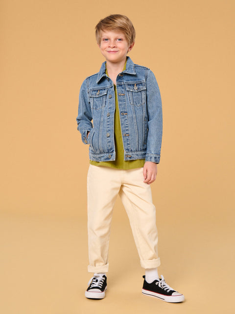 Sinsay Boy's Blue Denim Regular Fit Jacket |Sinsay In Lebanon